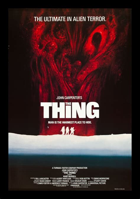 The Thing Cinemasterpieces Uk British 1sh Original Movie Poster