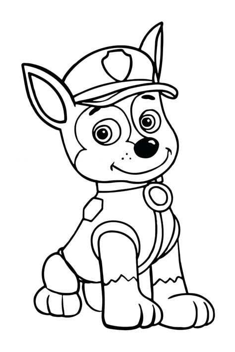 Chase Paw Patrol Coloring Pages Coloring Home