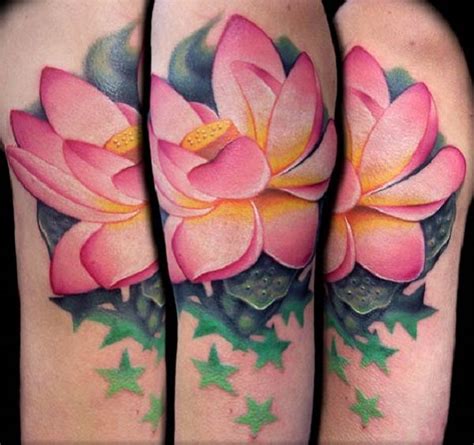 A Really Pretty And Cute Looking Pink Lotus Flower Tattoo The Lotus