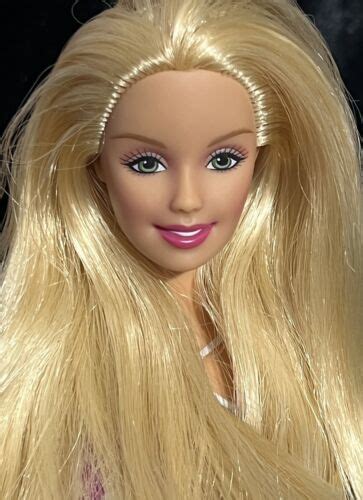 2000s Mattel Barbie Blonde Hair Green Eyes Bendable Knees For Ooak X 16 Ebay