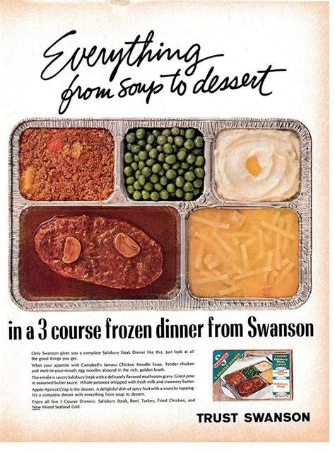 1964 Swanson Frozen Tv Dinner Original 135 105