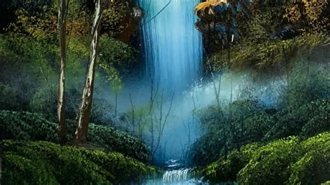 Rushing Waterfall Oil Painting Tutorial Paintings By Justin