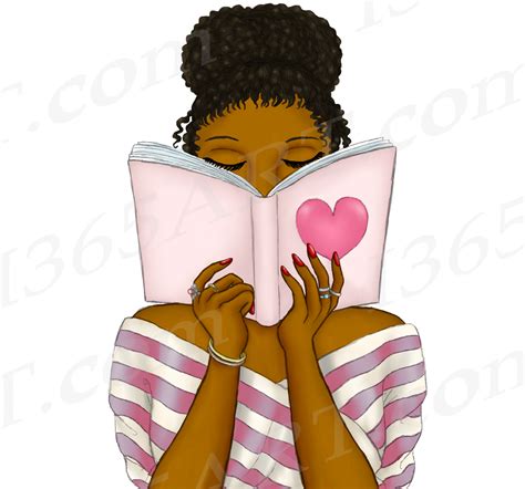 Black Woman Reading Clipart African American Book Png I
