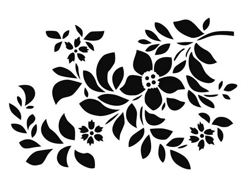Dibujos Y Plantillas Para Imprimir Plantilla Dibujos De Flores Estencil