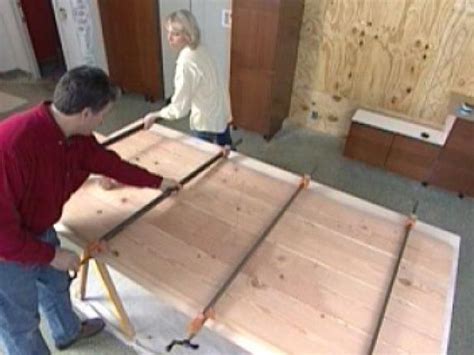 There is so much force, the clamp is actually twisting slightly, as seen in the picture above. Build a DIY Wood Table | how-tos | DIY