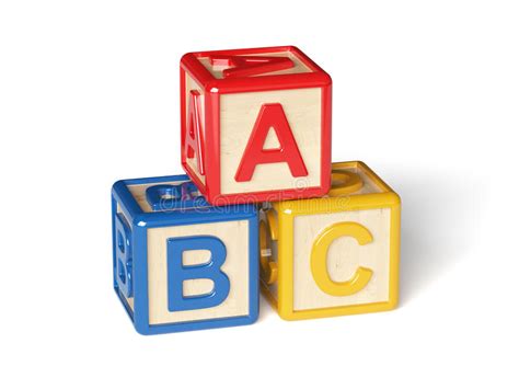 Bloques Del Abc Cubos Del Juguete Con Las Letras Del Alfabeto