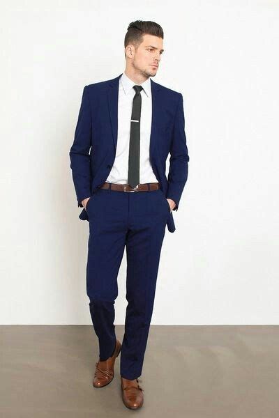 A Navy Suit Is Always A Good Idea Especially When Paired With Brown