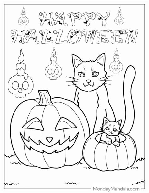 Free Happy Halloween Coloring Pages For Kids And Adults Spooky And