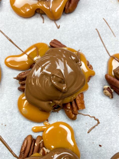 Homemade Chocolate Pecan Turtle Clusters Recipe Back To My Southern Roots