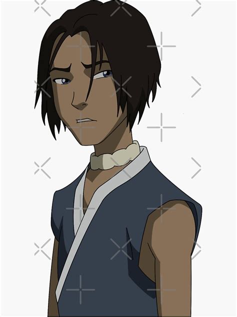 Sokka From Avatar With His Hair Down Sticker By Gwynethc Redbubble
