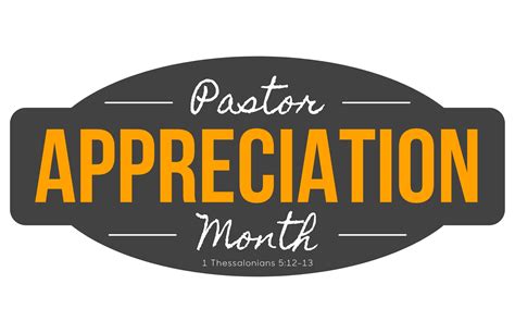 October Is Pastor Appreciation Month