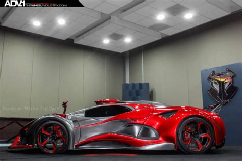 Inferno Exotic Car Supercar Hypercar Foam Adv1 Custom Red Black Wheels