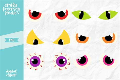Spooky Eyes Clipart Custom Designed Illustrations ~ Creative Market