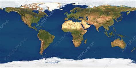 World Map Satellite Image Stock Image C0053529 Science Photo