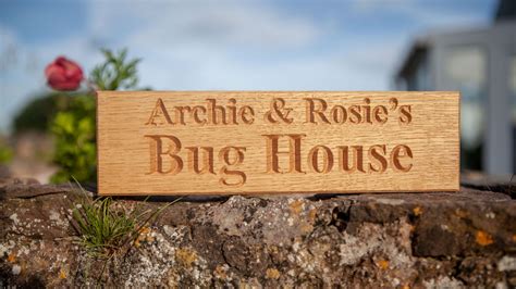 Engraved Oak House Signsplaques Custom Made With Your Own Name Or