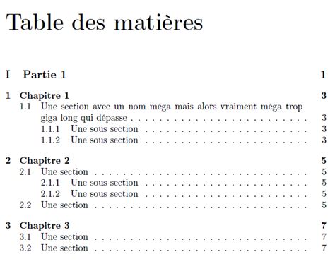 Exemple Sommaire Et Table Des Matières Le Meilleur Exemple