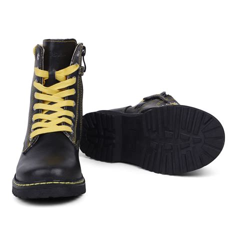 Diesel Boys Yellow Lace Combat Boots — Bambinifashioncom