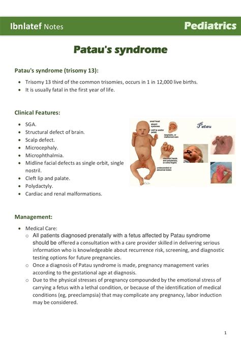 Pataus Syndrome