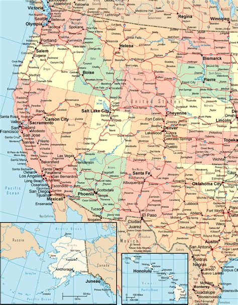 Map Of Usa Western States Map Of Europe