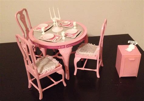 Barbie Furniture Dining Room Table And Chairs