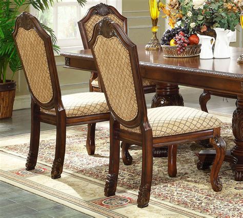 Wood chairs dining room chairs home comforts bar furniture accent chairs restaurants armchair arms traditional. Chateau IV Traditional Formal Dining Set Fabric ...