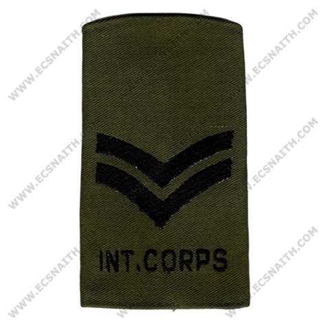 Int Corps Rank Slides Olive Green Cpl Ecsnaith And Son Ltd