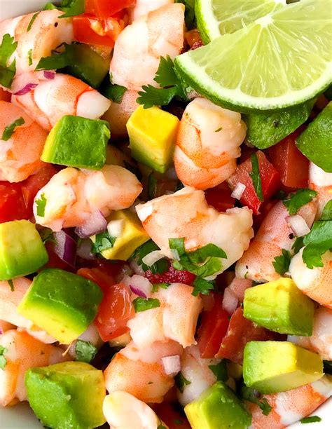 Dip into with tortilla chips, spread on a tostada or add to tacos. Shrimp and Avocado Ceviche - Kalefornia Kravings