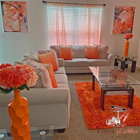 orange living room ideas