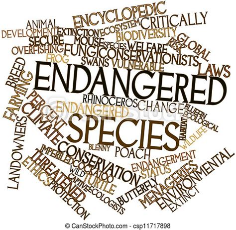 Stock Illustration Of Endangered Species Abstract Word Cloud For
