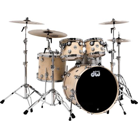Dw Collectors Series 4 Piece Shell Pack Natural Maple Chrome Hardware