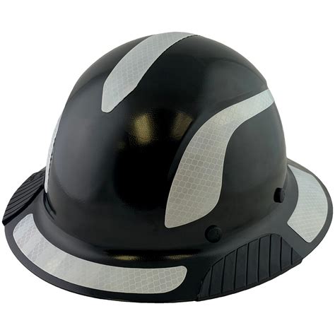 Dax Fiberglass Composite Hard Hat Full Brim Black With Reflective