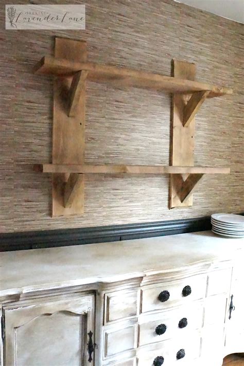 Diy Rustic Floating Shelves Seeking Lavender Lane