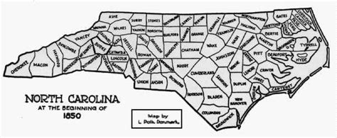 North Carolina County Formation 1850