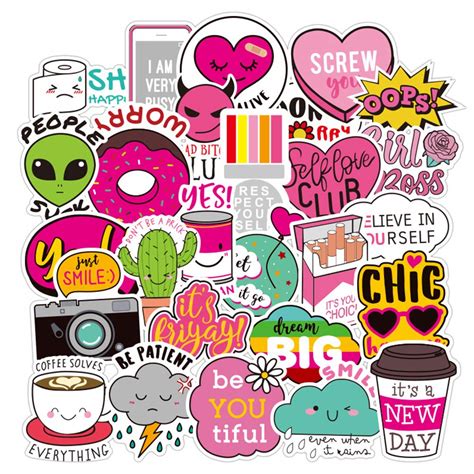 Buy Cute Water Bottles Stickers For Vsco Girls44 Pack Laptops Sticker For Teens Feminist