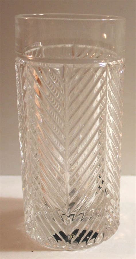 Vintage Ralph Lauren Crystal Herringbone Highball Glass Etsy