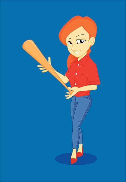 Woman Baseball Bat Illustrations Royalty Free Vector Graphics And Clip