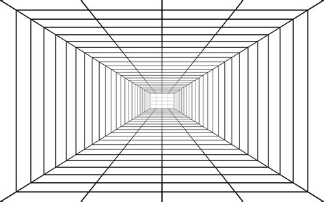 Clipart - 3D Perspective Grid, Very Long png image