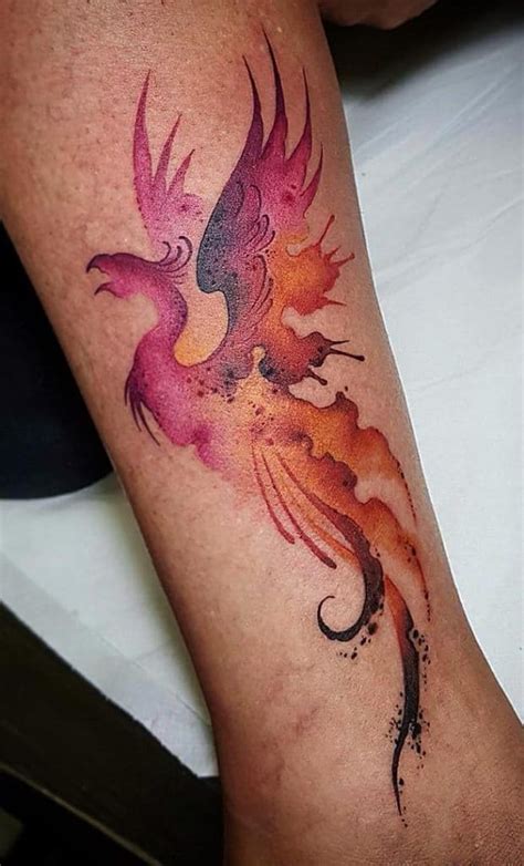 40 Watercolor Phoenix Tattoo Ideas