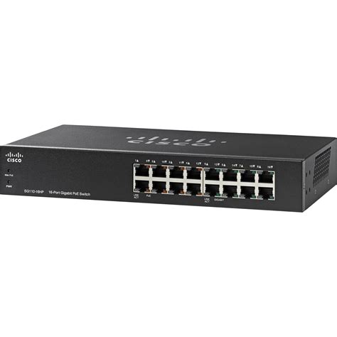 Cisco Sg110 16hp 110 Series 16 Port Unmanaged Poe Sg110 16hp Na