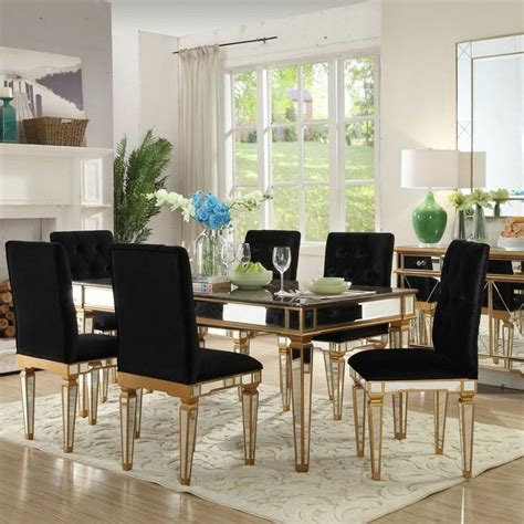 Dining Table Set Gold Uc Furniture