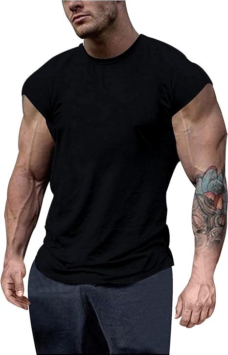 Men Muscle Workout T Shirt Gym Bodybuilding Short Sleeve Tee Top Fitness Breathable Athletic