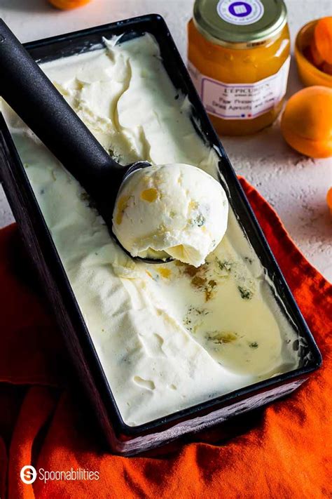 Pear And Blue Cheese Ice Cream With Pear Preserves And Apricots Recipe