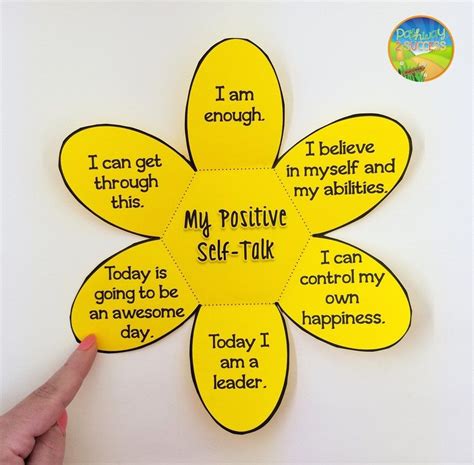 positive self talk flower craft digital and printable sel activity social emotional