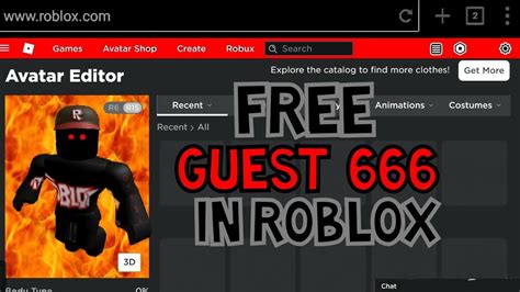 How To Make A Free Guest 666 In Roblox Youtube