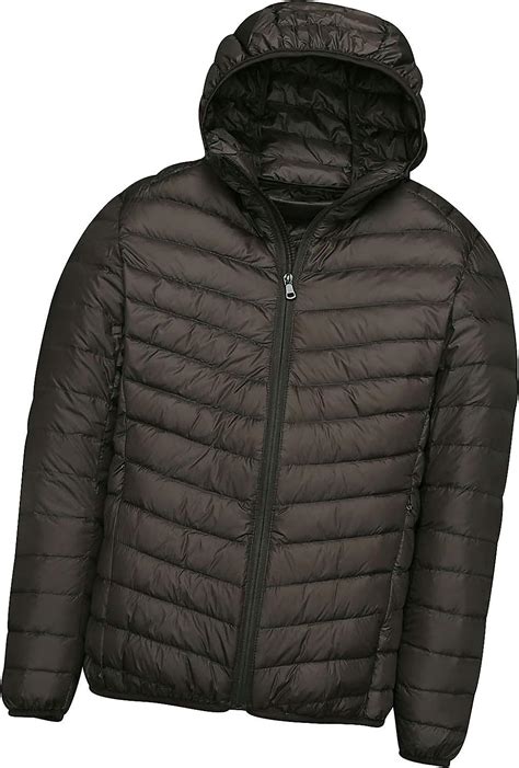 mens down jacket with hood down coat lightweight puffer jacket mens hooded ultra light packable