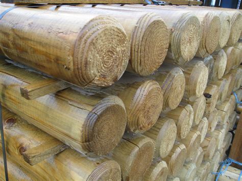 100mm 4 Timber Round Posts And Poles Hillsborough Fencing