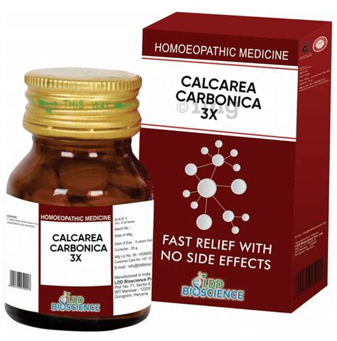 Ldd Bioscience Calcarea Carbonica 3x Buy Bottle Of 250 Gm Tablet At