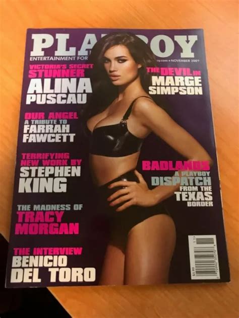 Playboy Magazine November Alina Puscau Farrah Fawcett Benicio Del