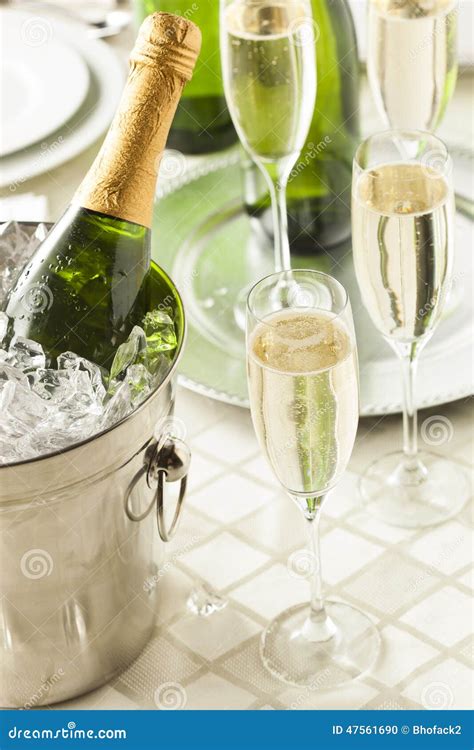 Alcoholic Bubbly Champagne For New Years Stock Photo Image Of Bubble