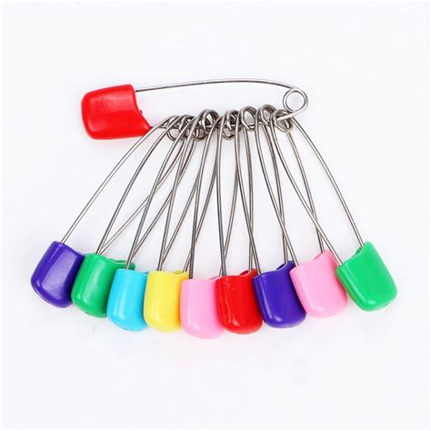 100pcs Multipurpose Diy Candy Color Safety Pins Findings Safe Secure